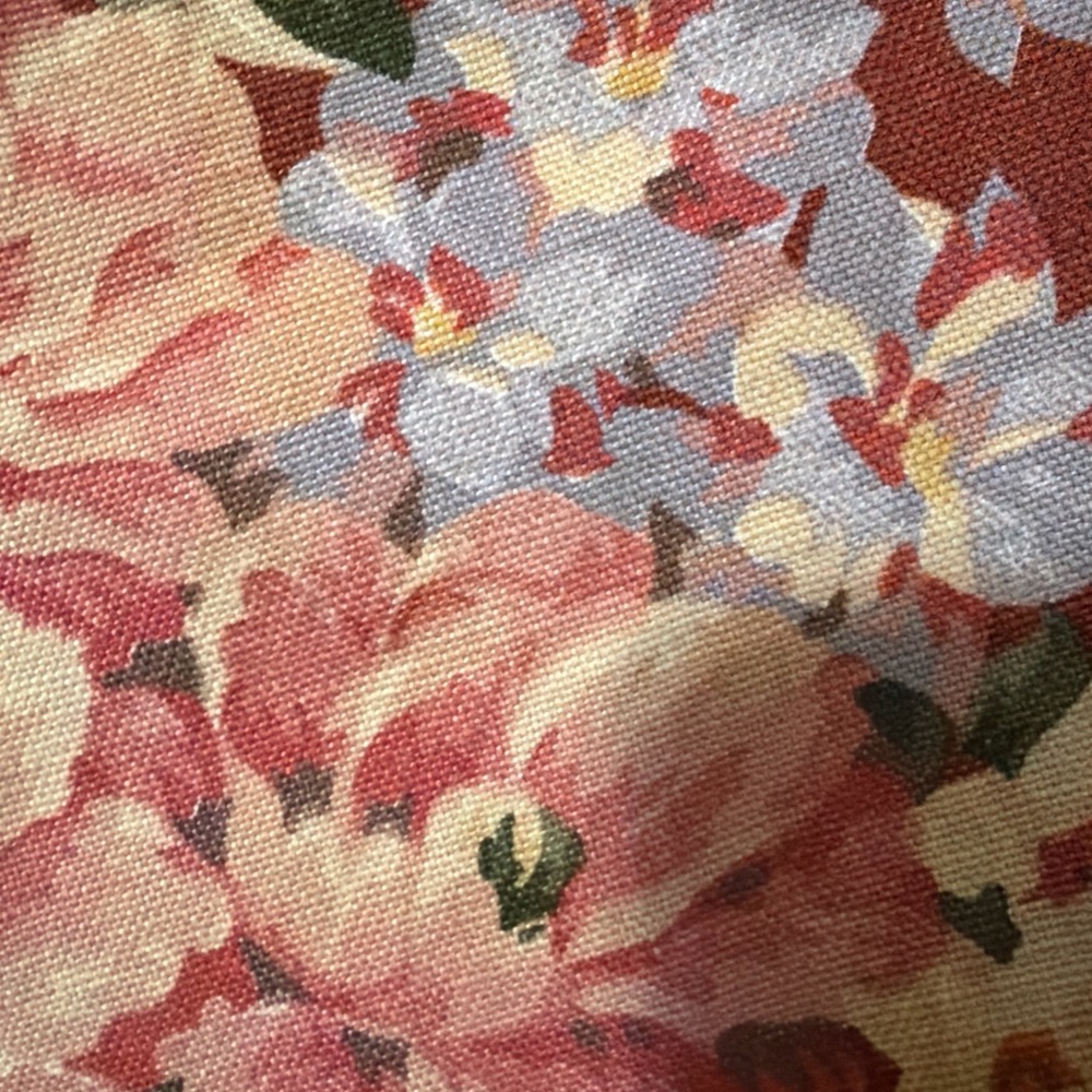 Rare RALPH LAUREN KNIGHTSBRIDGE Red Beige Floral 54X108 3 Yd Home Decor Fabric - Picture 7 of 9